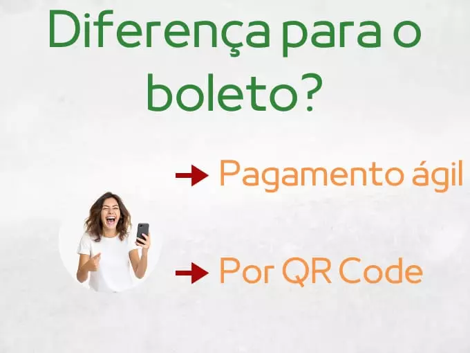 Diferença para o boleto de pagamento