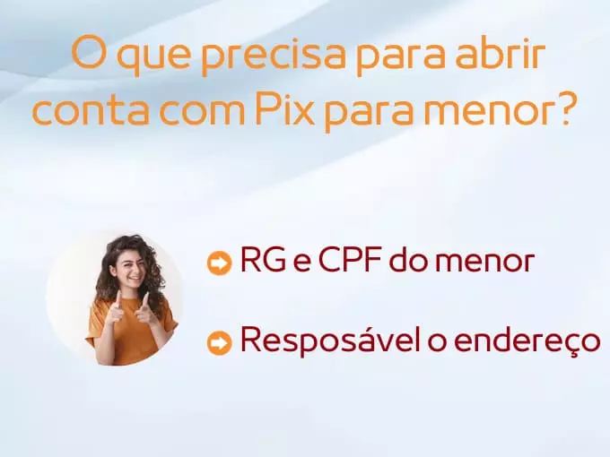 O que precisa para abrir conta com Pix para menor?