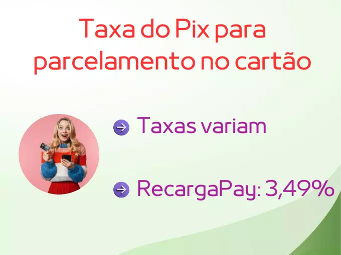 Taxa do Pix para parcelamento no cartão