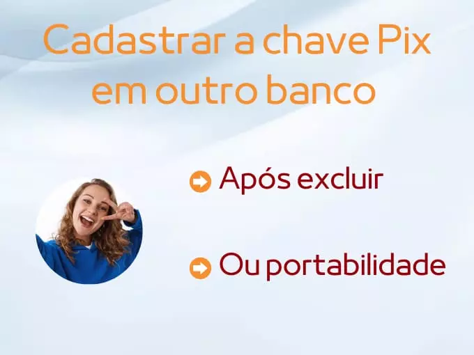 Depois de excluir, posso cadastrar a chave Pix em outro banco?